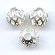 Bolas filigrana 6 mm plateado x10