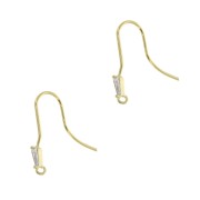 Ganchos pendientes 20 mm con anilla abierta- Dorado - Crystal x2