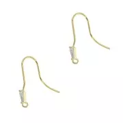 Ganchos pendientes 20 mm con anilla abierta- Dorado - Crystal x2