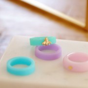 Accesorio abeja para pegar 7x8 mm - Dorado con oro fino x1