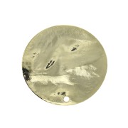 Colgante disco martillado 25 mm con un agujero - Dorado al oro fino  x1|raw }}