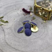 Botón de pie para la costura de metal Atelier Brunette Gem 9 mm Cobalt x1