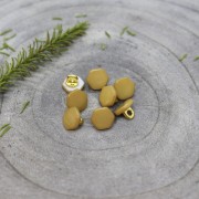 Botón de pie de metal y nácar teñida - Atelier Brunette Quartz 10mm Mustard x1|raw }}