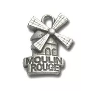 Dije Moulin Rouge 20 mm Chapado Plateado envejecido x1
