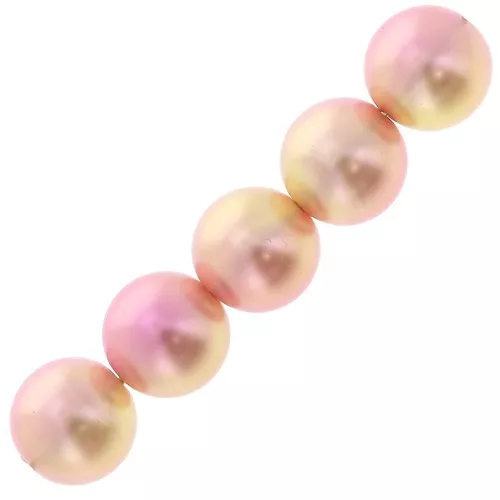 Cuentas de resina acrílico Le Ciel Pearls Miyuki 6 mm - Naranja x15