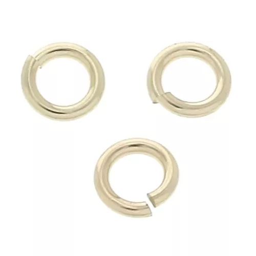 Anillas abiertas  4x0.7mm de Gold filled x10