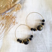 Cuenta Japonesa Tensha de resina - Decal Miyuki 12 mm - Gris - Rojo - Blanc x1