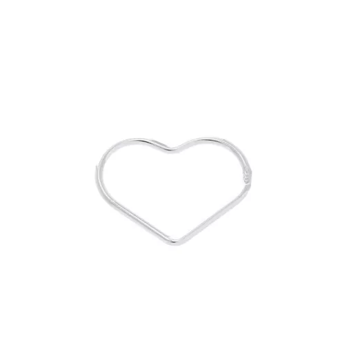 Anilla cerrada corazón 15 mm de Plata 925 x1