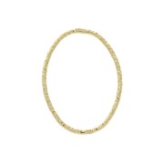 Anilla cerrado ovalado diamantado 20x14 mm de Plata 925 Dorado con oro fino x1|raw }}