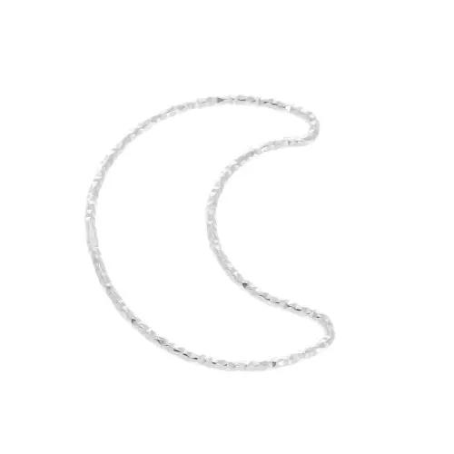 Colgante luna calado diamantado 22.5x18 mm de Plata 925 x1