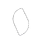 Anilla cerrado naveta diamantada 21x10 mm de Plata 925 x1