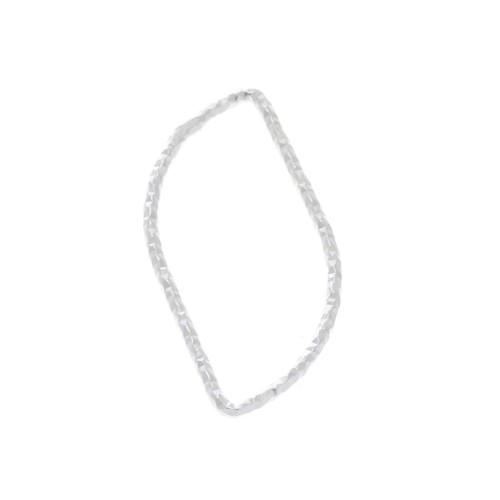 Anilla cerrado naveta diamantada 21x10 mm de Plata 925 x1