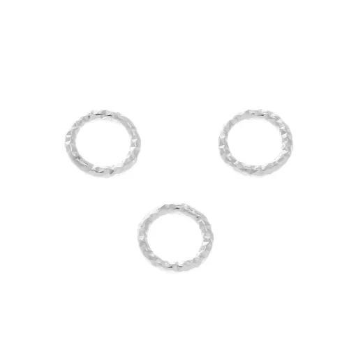 Anillas cerradas redondas diamantadas 5.5 mm de Plata 925 x10