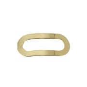Entrepieza rectangle arredonda calada 18x9 mm - Plata 925 Dorado con oro fino x1