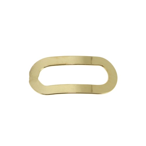 Entrepieza rectangle arredonda calada 18x9 mm - Plata 925 Dorado con oro fino x1