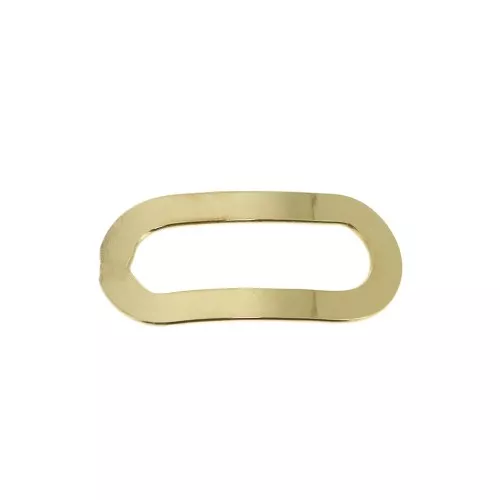 Entrepieza rectangle arredonda calada 18x9 mm - Plata 925 Dorado con oro fino x1