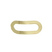 Entrepieza rectangle arredonda calada 18x9 mm - Plata 925 Dorado con oro fino x1
