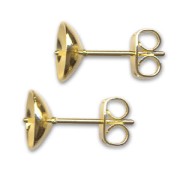 Ganchos pendientes semiperforados 8 mm - Dorado x2