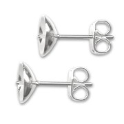 Pendientes trasera para semi-agujereada.6mm Chapado en plata fina x2|raw }}