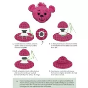 Ojos con seguridad de plástico - para peluche y amigurumi 5 mm Negro x20 paires