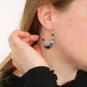 Cuentas arandalas Heishi facetadas - gema 5.5x3 mm - Onix negro x20