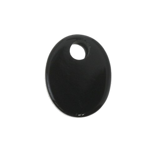 Dije ovalado 10x8 mm de piedra gema - Black Onyx x1