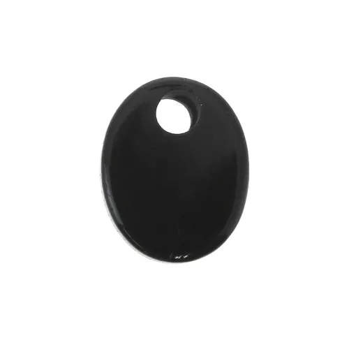 Dije ovalado 10x8 mm de piedra gema - Black Onyx x1