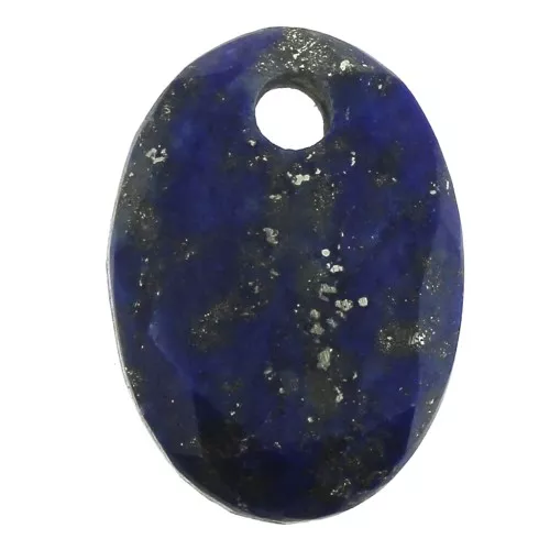 Colgante facetado ovalado 14x10 mm de piedra gema - Lapis Lazuli x1