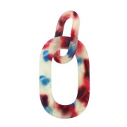 Colgante XXL acetato de celulosa 62x26 mm Imitación Concha De Tortuga Blanco - Rose|raw }}