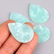 Colgante gota 31x22 mm - De Concha De Tortuga- Mint nacaradox1