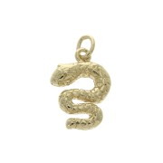 Dije serpiente con anilla cerrado 15.5x11 mm - Chapado de Oro 3 micras x1|raw }}