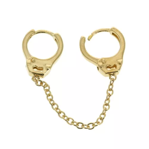 Ganchos pendientes 34x12 mm - Chapado de Oro 3 micras x1