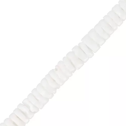 Cuentas arandalas Heishi 6 mm - Blanco x57cm