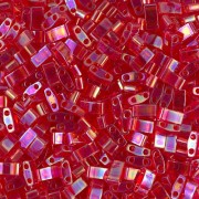 Miyuki Half Tila Beads 5x2.3x1.9mm HTL-254 - Transparent Red AB x10g
