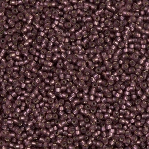 Rocalla Miyuki 15/0 13F - Silverlined Mat Dark Smoky Amethyst x8g