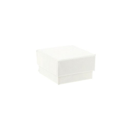 Caja para joyería de fantasía para anillo 5x5x3 cm - Blanco x1