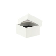 Caja para joyería de fantasía para anillo 5x5x3 cm - Blanco x1