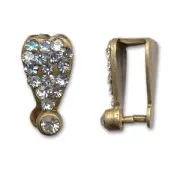 Enganche strass 15 mm bronce x1