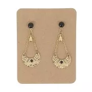 Sostenedor de papel  - 8x6 cm para pendientes y collares - Kraft