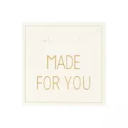 Sostenedor de papel 6x6 cm pendientes y collares  x20