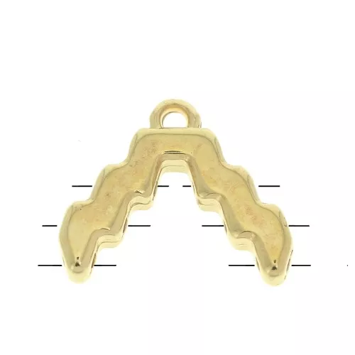 Cymbal Bead Endings - Terminal de acabado SuperDuo 13.5x16 mm Menites Doré x1