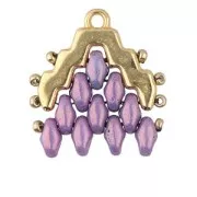 Cymbal Bead Endings - Terminal de acabado SuperDuo 13.5x16 mm Menites Doré x1