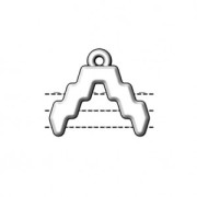 Cymbal Bead Endings - Terminal de acabado SuperDuo 13.5x16 mm Menites Arg vieil