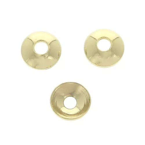 Cuentas arandelas 4.5 mm - Chapado Oro 3 micras x4