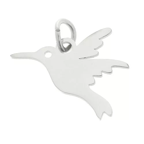 Dije de colibrí 14x19,5 mm con anilla abierta - Acero inoxidable 316L x1