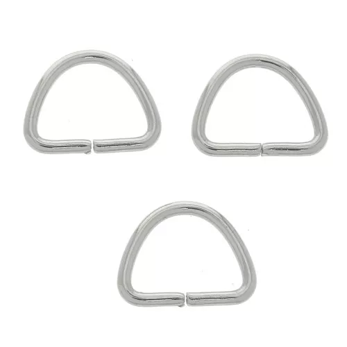 Anillas abiertas mitad redondas 7.5x9x1 mm de Acero inox25