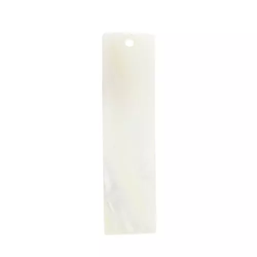 Colgantes rectangulares - dijes - de nácar 35.5x11 mm - Natural x10