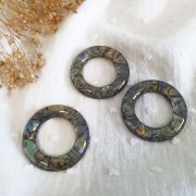 Colgante anilla 30 mm acetato de celulosa - marmoleado Multicolor x1