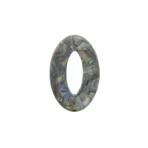 Colgante ovalado 29x18 mm acetato de celulosa - Marmoleado Multicolor x1