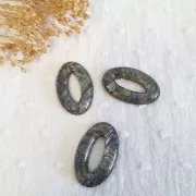 Colgante ovalado 29x18 mm acetato de celulosa - Marmoleado Multicolor x1